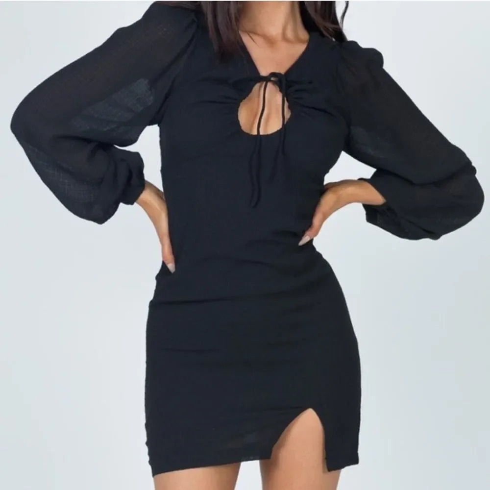 NWT PRINCESS POLLY | Black Saxon Mini Dress | 2 - Picture 2 of 7